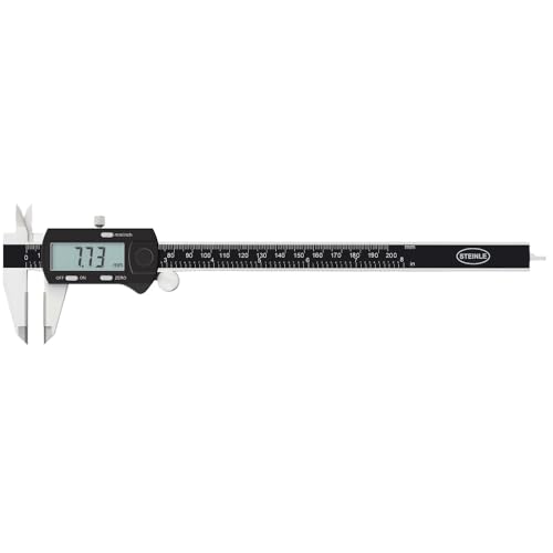 STEINLE 1321 Digital Messschieber 200 mm mit Feststellschraube, Ablesung: 0,01 mm Hartmetall-Messflächen für Innen- und Außenmessung STEINLE 1321 Digital Messschieber 200 mm mit Feststellschraube, Ablesung: 0,01 mm Hartmetall-Messflächen für Innen- und Außenmessung von STEINLE