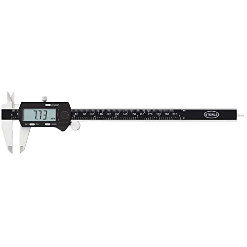 STEINLE 1321 Digital Messschieber 200 mm mit Feststellschraube, Ablesung: 0,01 mm Tiefenmaß eckig von STEINLE