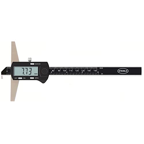 STEINLE 1641 Tiefenmessschieber 150 mm mit Einfachhaken 16410150 / - Messbrücke: 100 mm von STEINLE