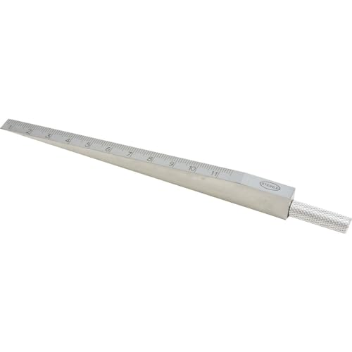 STEINLE 4671 Messkeil Flach 0,5 bis 11 mm aus Stahl, mattverchromt 153 x 12 x 8 mm von STEINLE
