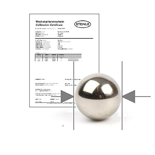 STEINLE 4680 Messkugel, Prüfkugel, Kugel 15 mm Kugelnormal/Kugellehre aus Chromstahl Nennmaßtoleranz: ± 1 µm inkl. Kalibrierschein rückführbar auf DKD/DAkkS Normal von STEINLE