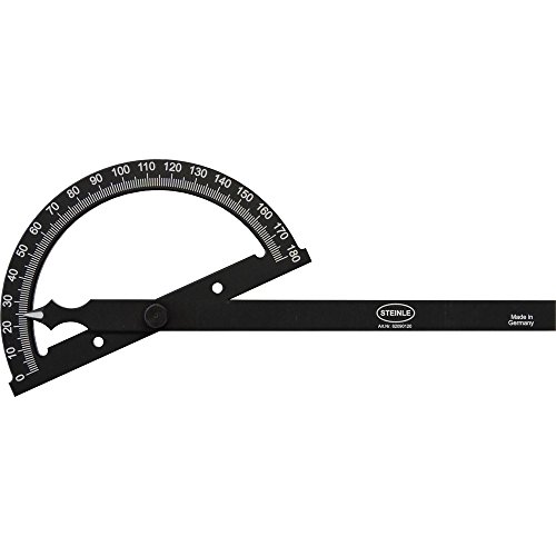 STEINLE 6209 ALU Gradmesser 300 x 500 mm Durchmesser Gradbogen: 300 mm Länge des freien Schenkels: 500 mm von STEINLE