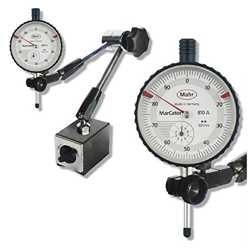STEINLE Magnet Messstativ Zentralklemmung inkl. Mahr Messuhr im SET Messbereich 10/0,01 mm von STEINLE