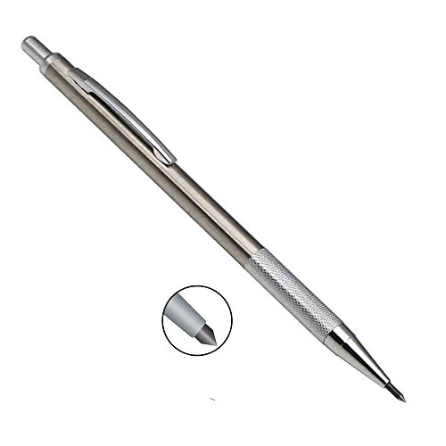STEINLE R10 Reißnadel aus Hartmetall Druckbleistift 146 mm in Kugelschreiberform inkl. Clip mit Fallmechanik Spitze austauschbar von STEINLE