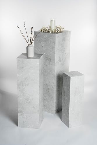 STEMA Seyfried Dekosäule, Säule/Podest/Sockel in 3 Größen (Zement, Außensäule 80x25x25 cm) von STEMA Seyfried