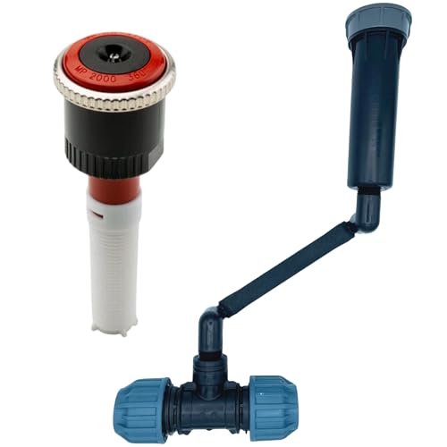 Hunter MP Rotator Profi-Installations-Set mit druckreguliertem PROS-04 Versenkgehäuse – Komplettset mit MP Rotator (1000-3500), Swing Joint, Kupplung & Versenkgehäuse (MP2000 360°, SJ - 15cm) von STEMAX-Wassertechnik