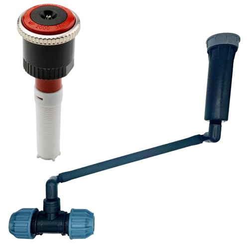 Hunter MP Rotator Profi-Installations-Set mit druckreguliertem PROS-04 Versenkgehäuse – Komplettset mit MP Rotator (1000-3500), Swing Joint, Kupplung & Versenkgehäuse (MP2000 360°, SJ - 30cm) von STEMAX-Wassertechnik
