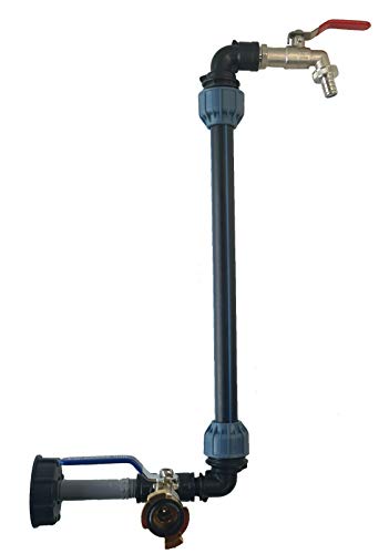 IBC Verbindungssets für 1-3 Wassertanks inkl. 1/2" Schwanenhals; mit oder ohne 1/2" Containerauslaufhahn, Größe: 1 Container mit Auslaufhahn von STEMAX-Wassertechnik