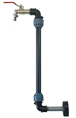 IBC Verbindungssets für 1-3 Wassertanks inkl. 1/2" Schwanenhals; mit oder ohne 1/2" Containerauslaufhahn, Größe: 1 Container ohne Auslaufhahn von STEMAX-Wassertechnik