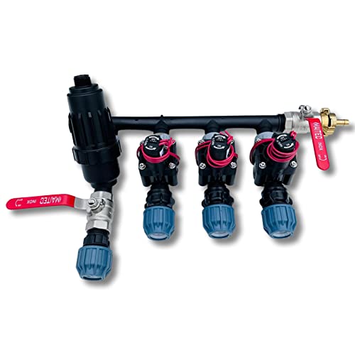 STEMAX Kopfstation Premium: Ventilverteiler für Bewässerungsanlagen mit bis zu 8 Anschlussmöglichkeiten; Wasserdurchfluss regulier- & absperrbar; Größe: 32mm, Größe: 3 Magnetventile STEMAX Kopfstation Premium: Ventilverteiler für Bewässerungsanlagen mit bis zu 8 Anschlussmöglichkeiten; Wasserdurchfluss regulier- & absperrbar; Größe: 32mm, Größe: 3 Magnetventile von STEMAX-Wassertechnik