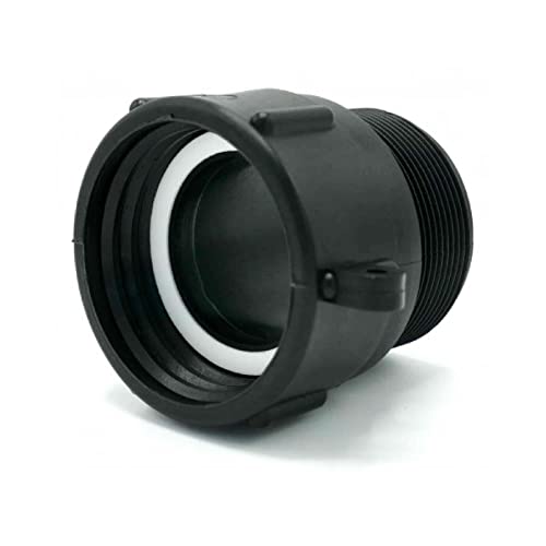 STEMAX-Wassertechnik IBC Übergang Innengewinde x Zoll Außengewinde, IBC Container Wassertank Adapter Armaturen, Größe: 2" IBC S60x6 IG - 1" AG von STEMAX-Wassertechnik