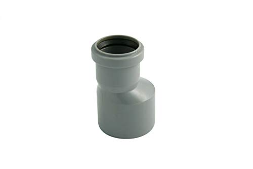 STEMAX-Wassertechnik Marley HT Abflussrohr Htr Reduziermuffe Übergangsrohr exzentrisch lang in unterschiedlichen Nennweiten, Größe: DN110/75 von STEMAX-Wassertechnik