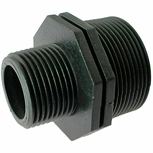 STEMAX-Wassertechnik: PP Gewindefitting, Doppelnippel reduziert AG x AG, Größe: 1½“ x 1“ von STEMAX-Wassertechnik