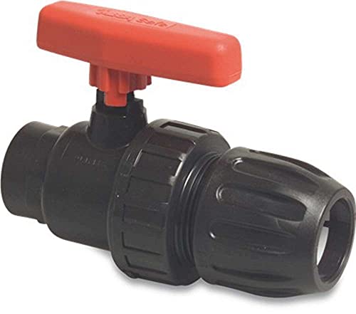 STEMAX-Wassertechnik: PP-Klemmverbinder, PP-Kugelhahn klemm x IG, Typ Safe 501, Trinkwasserzertifiziert, Größe: 40mm x 1 ¼“ von STEMAX-Wassertechnik