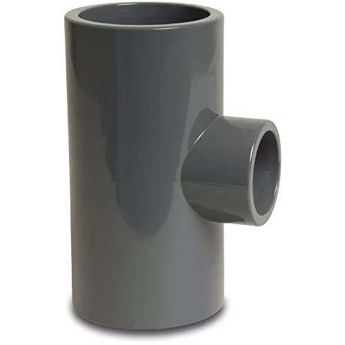 STEMAX-Wassertechnik: PVC-Klebefittings, Reduziertes T-Stück, klebemuffe x klebemuffe x klebemuffe, Größe: 63mm x 50mm x 63mm von STEMAX-Wassertechnik
