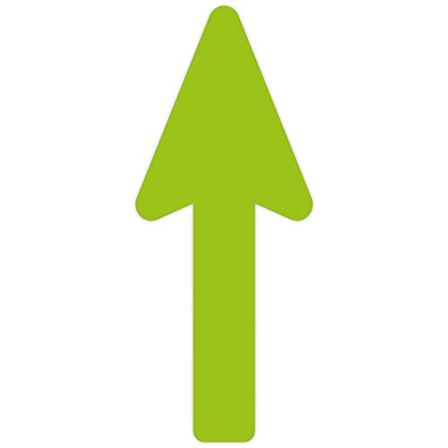 2 Stück Pfeile Farbe: Grün/Richtungsweiser - Fußbodenaufkleber (Pfeilgröße 400x160 mm) / Kennzeichnung der Laufrichtung in Gängen/Sperrung von Bereichen/Ladengeschäft/Büro von STEMPEL-FABRIK