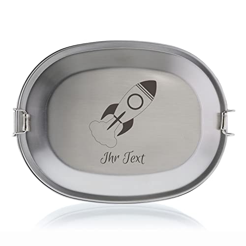 STEMPEL-FABRIK Edelstahl Vesperdose mit Gravur - Rakete - Personalisierte Brotdose mit Namen - Lunchbox mit Motiv - Brotbox - Vesperbox - Jausenbox für Kindergarten und Schule - Snackbox STEMPEL-FABRIK Edelstahl Vesperdose mit Gravur - Rakete - Personalisierte Brotdose mit Namen - Lunchbox mit Motiv - Brotbox - Vesperbox - Jausenbox für Kindergarten und Schule - Snackbox von STEMPEL-FABRIK