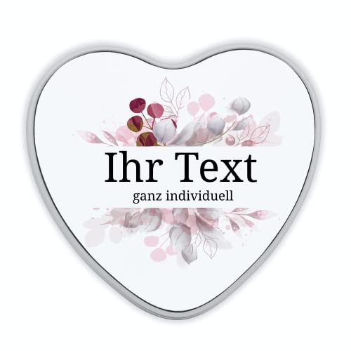 STEMPEL-FABRIK – personalisierbare Herzdose mit Name oder Wunschtext – Aquarell Motiv mit rotem Blumenrahmen – bedruckte Geschenkdose in Herzform – ideale Keksdose und Metalldose STEMPEL-FABRIK – personalisierbare Herzdose mit Name oder Wunschtext – Aquarell Motiv mit rotem Blumenrahmen – bedruckte Geschenkdose in Herzform – ideale Keksdose und Metalldose von STEMPEL-FABRIK