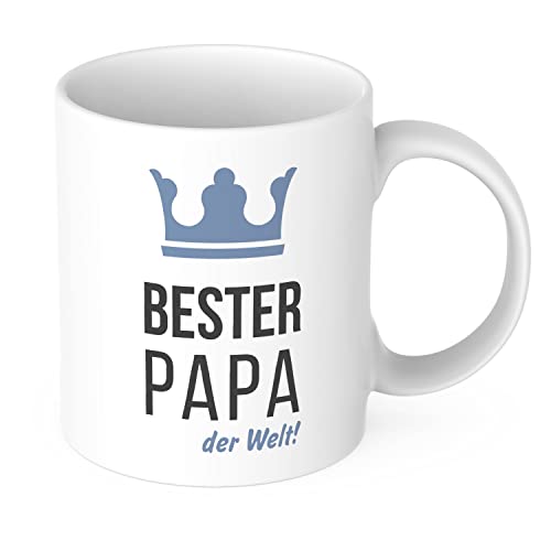 STEMPEL-FABRIK Tasse Bester Papa der Welt – Kaffeetasse als originelles Geschenk zum Vatertag, Geburtstag oder zu Weihnachten – Keramiktasse beidseitig bedruckt (330 ml) von STEMPEL-FABRIK