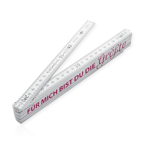 stempel-fabrik – Zollstock "Für mich bist du die Größte" – Meterstab als originelles Muttertags oder Geburtstagsgeschenk von STEMPEL-FABRIK