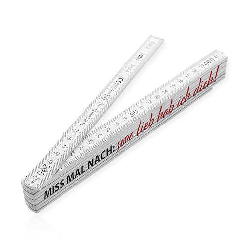 stempel–fabrik Zollstock "Miss mal nach: sooo lieb hab ich dich" – Meterstab als originelles Geburtstagsgeschenk für Heimwerker von STEMPEL-FABRIK
