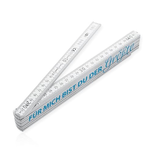stempel-fabrik – Zollstock Vatertag "Für mich bist du der Größte" – Meterstab als originelles Vatertagsgeschenk oder Geburtstagsgeschenk für Heimwerker von STEMPEL-FABRIK