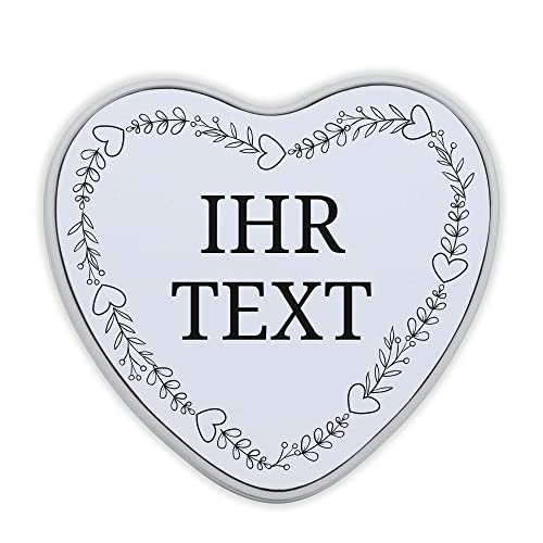 STEMPEL-FABRIK – personalisierbare Herzdose mit Namen oder Wunschtext – Motiv Blumenkranz – bedruckte Geschenkdose in Herzform – ideale Keksdose, Metalldose – Geschenkidee zum Geburtstag STEMPEL-FABRIK – personalisierbare Herzdose mit Namen oder Wunschtext – Motiv Blumenkranz – bedruckte Geschenkdose in Herzform – ideale Keksdose, Metalldose – Geschenkidee zum Geburtstag von STEMPEL-FABRIK