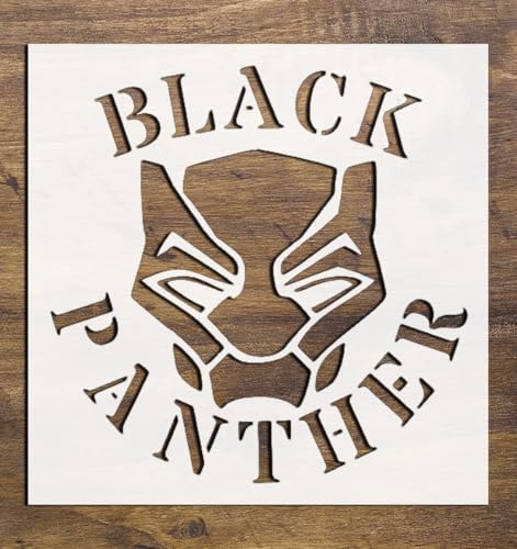 Dynamic Black Panther 14 x 14 cm Schablone für Handwerk & künstlerische Projekte – DIY Kunst Handwerk Wandschablonen DIYSchablonen Dekorative Vorlagen Wiederverwendbare Schablonen für Handwerk Kunst von STENCILAIR