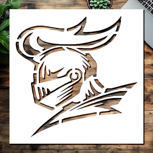 STENCILAIR Drachenkopf-Schablone, 14 x 14 cm, wiederverwendbare Kunststoffschablone von STENCILAIR