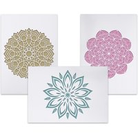 Set Mit 3 Premium Mandala Schablonen Für Wandgestaltung, Möbel, Stoff, Textilgestaltung Set Mit 3 Premium Mandala Schablonen Für Wandgestaltung, Möbel, Stoff, Textilgestaltung von STENCILdelight