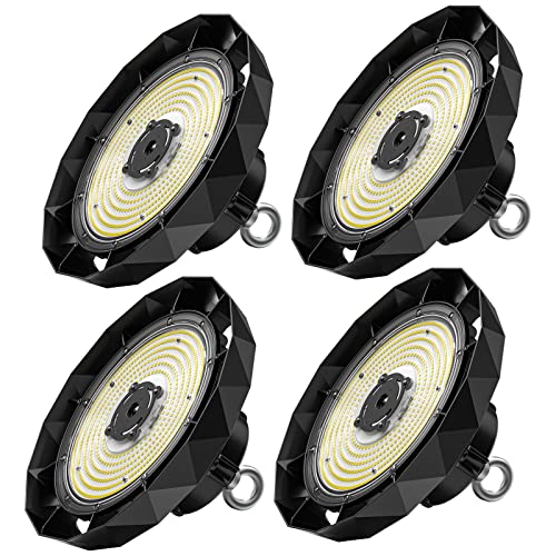 Anten LED Hallenstrahler 200W | Industrielampe 34000LM | LED Strahler UFO Highbay 6000K, Werkstattlampe 120°Abstrahlwinkel, IP65 Hallenbeleuchtung Gewerbliche Lager Werkstatt Garage - 4pcs von STEO