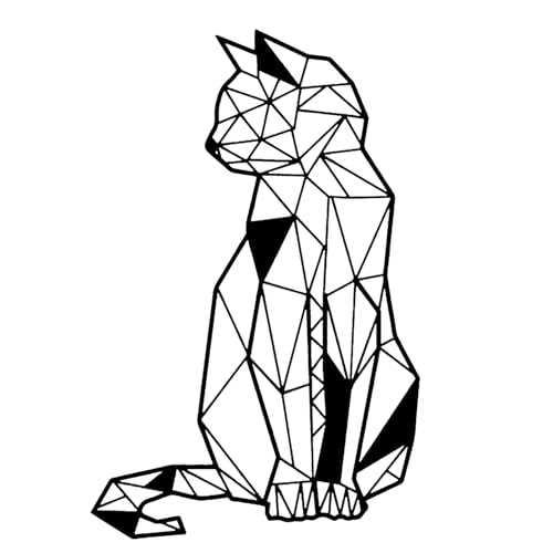 Dexlyn Geometrische Katze Wand Deko Metall Schwarzer Mimalistische Wandkunst Hängende Dekoration für Katzenbereich Wohnzimmer Schlafzimmer Café Bar Dexlyn Geometrische Katze Wand Deko Metall Schwarzer Mimalistische Wandkunst Hängende Dekoration für Katzenbereich Wohnzimmer Schlafzimmer Café Bar von Dexlyn