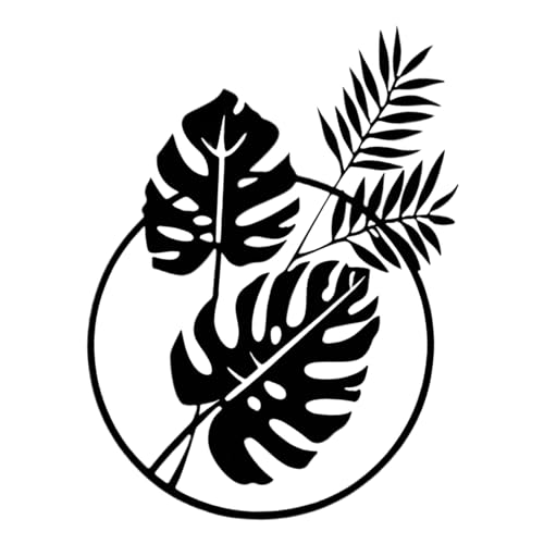 Monstera Deliciosa Wanddeko Metall Schwarz Wand Deko Minimalistische Wanddeko für Wohnzimmer Schlafzimmer Café Bar 12×17 in von Dexlyn