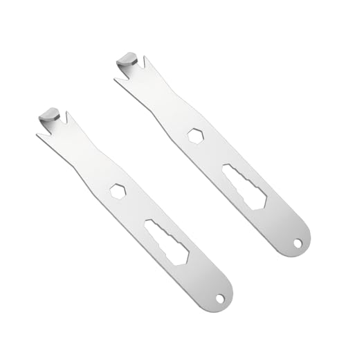 2 Stück Drahtklemmen, Zaun Draht Spannwerkzeug für T-Pfosten, Barb Wire Tools, Zeitsparender Barb Twisted Wire Tools, Twist Any Steel Wire Clips von STEPHANY