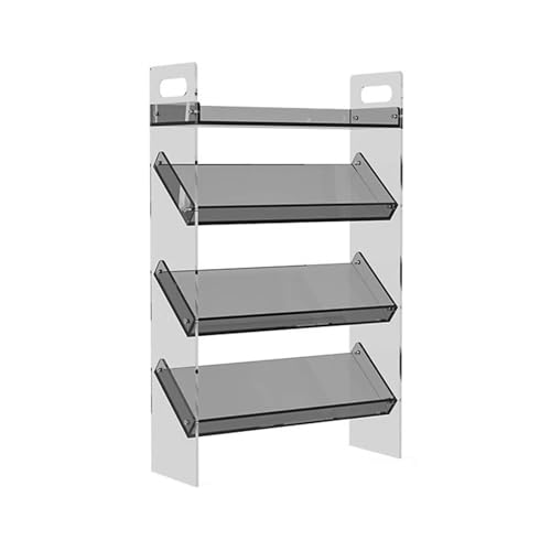 STEPHM 4-stufiges Schuhregal for den Eingangsbereich, Acryl-Schuhregal, vertikaler, schmaler Schrank, Eckschuh-Organizer for kleine Räume(Gray,49cm/19.3in) von STEPHM