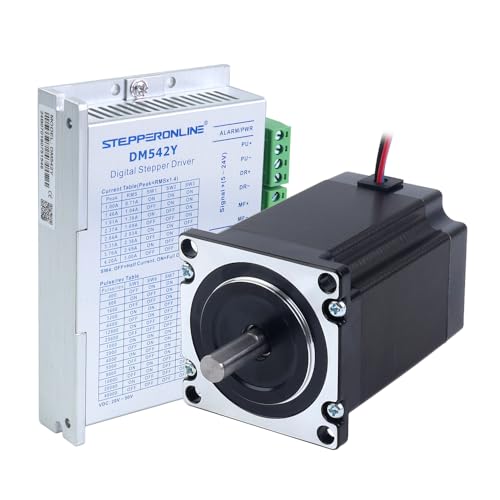 STEPPERONLINE 1 Achse CNC-Kit 1.9Nm 2.8A Nema 23 Schrittmotor & Treiber DM542Y CNC-Mühlrouter Drehroboter von STEPPERONLINE