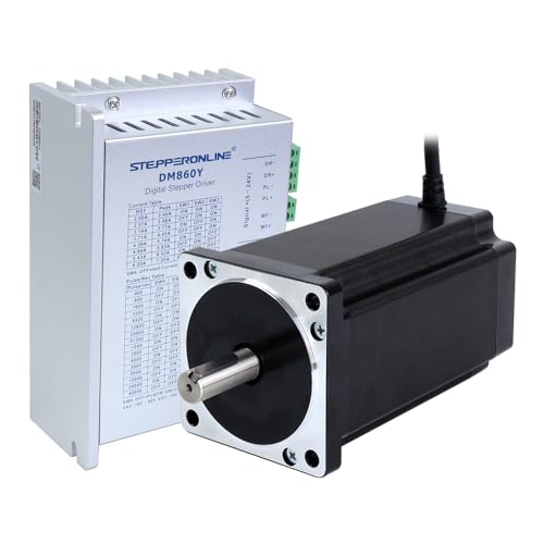 STEPPERONLINE 1 Achse CNC-Kit 12.0Nm 6.0A Nema 34 Schrittmotor & Treiber DM860Y CNC-Mühlrouter Drehroboter von STEPPERONLINE