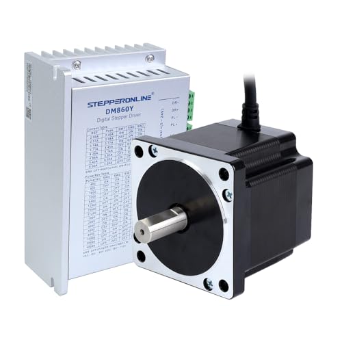 STEPPERONLINE 1 Achse CNC-Kit 4.8Nm 6.0A Nema 34 Schrittmotor & Treiber DM860Y CNC-Mühlrouter Drehroboter STEPPERONLINE 1 Achse CNC-Kit 4.8Nm 6.0A Nema 34 Schrittmotor & Treiber DM860Y CNC-Mühlrouter Drehroboter von STEPPERONLINE