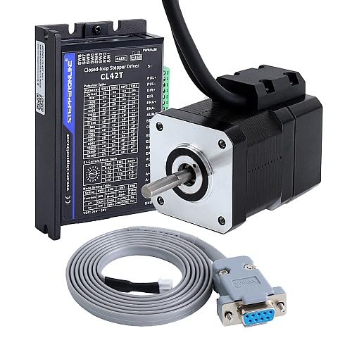 STEPPERONLINE 1 Achse Closed Loop Schrittmotor Kit 42Ncm 1000PPR Nema 17 Stepper Motor & Schrittmotor Treiber CL42T-V41 0–3,0A 24–48VDC für CNC Graviermaschine von STEPPERONLINE