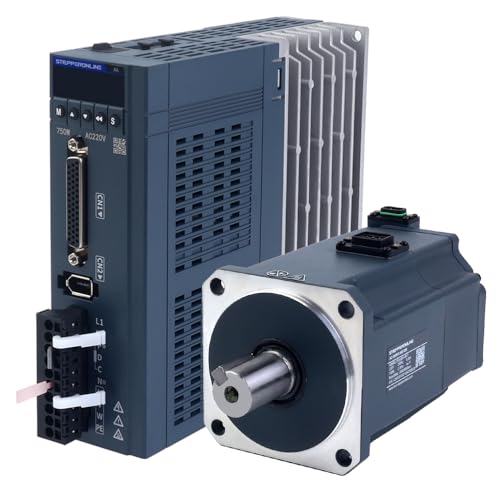 STEPPERONLINE A6-Serie 750W RS485 AC-Servomotor-Kit 3000rpm 2,39Nm mit Bremse 17-Bit-Absolutwertgeber IP67 von STEPPERONLINE