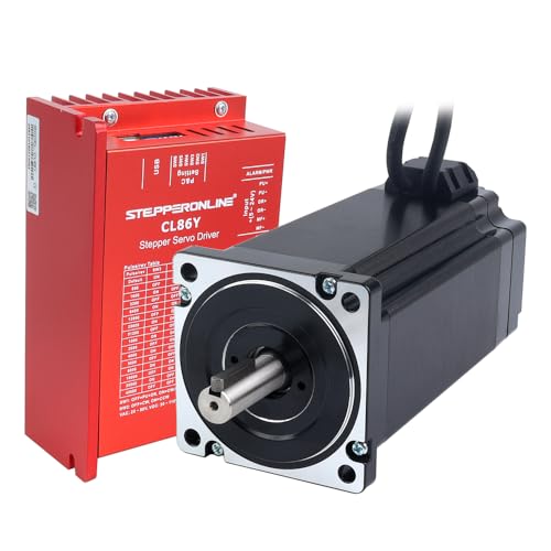 STEPPERONLINE Closed Loop Schrittmotor 1 Achse CNC KIT 12.00Nm 6.0A Nema 34 Motor & 0-8.5A 20-80VAC / 30-110VDC Treiber CL86Y von STEPPERONLINE
