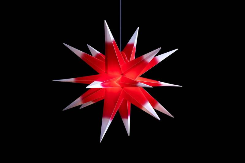 STERNTALER Dekostern 18 Zacker 55, Dekostern Weihnachtsstern 18-Zacker Faltstern Kunststoff Rot von STERNTALER