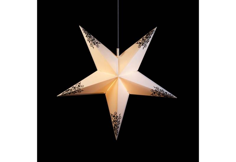 STERNTALER Dekostern 5 Zacker Orna, Dekostern Weihnachtsstern mit Weiß/Schwarz Ornamenten Faltstern STERNTALER Dekostern 5 Zacker Orna, Dekostern Weihnachtsstern mit Weiß/Schwarz Ornamenten Faltstern von STERNTALER