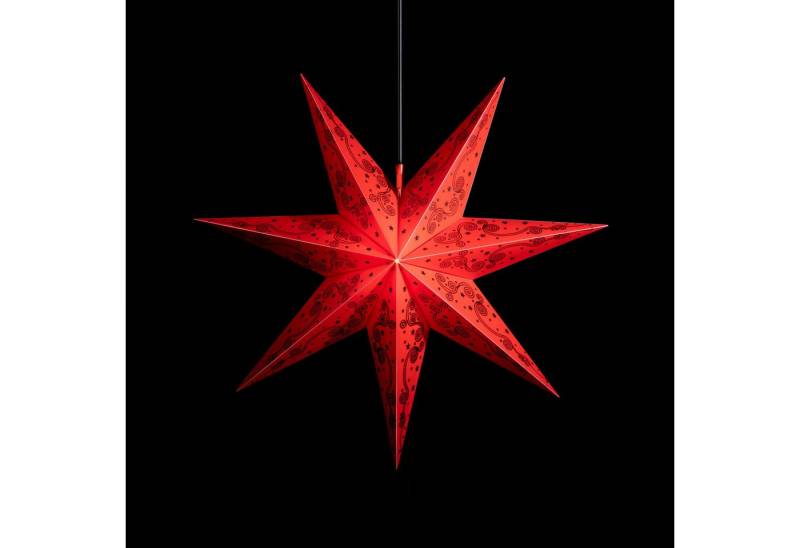 STERNTALER Dekostern 7 Zacker Glitter, Dekostern Weihnachtsstern Glitter-Design 7-Zacker Faltstern R von STERNTALER