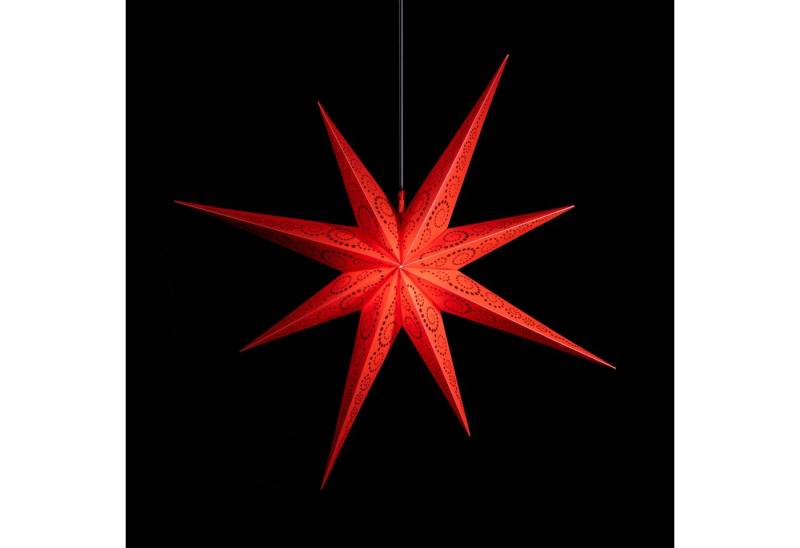 STERNTALER Dekostern 8 Zacker Glitter, Dekostern Weihnachtsstern 7-Zacker Faltstern Rot mit schwarzen STERNTALER Dekostern 8 Zacker Glitter, Dekostern Weihnachtsstern 7-Zacker Faltstern Rot mit schwarzen von STERNTALER