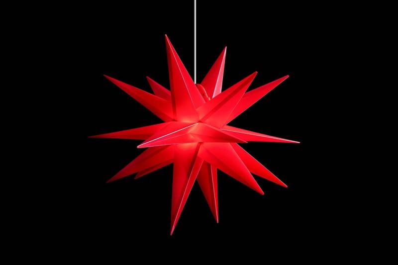 STERNTALER Dekostern DT6951-defekt, Dekostern Weihnachtsstern Kunststoff 18-Zacker Faltstern Rot 5 von STERNTALER