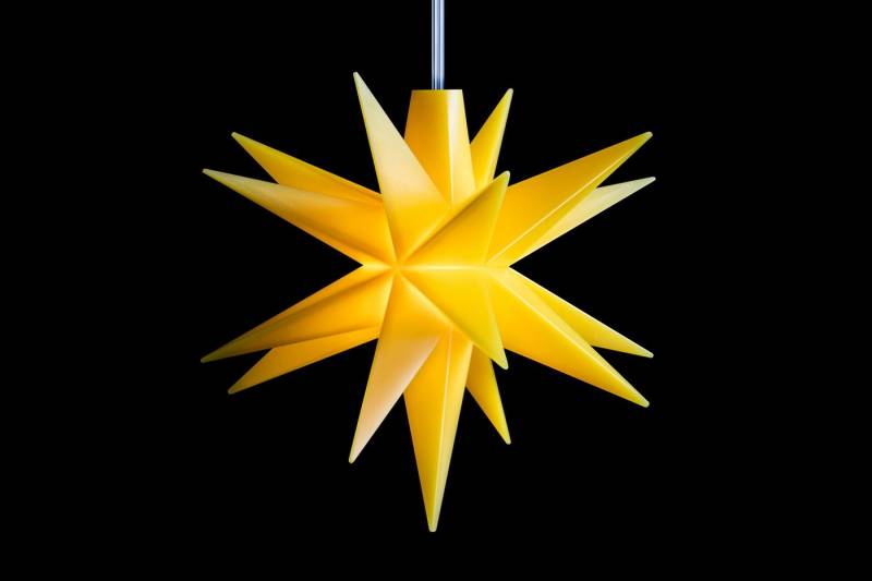 STERNTALER Dekostern DT7740-defekt, Dekostern Weihnachtsstern Baby-Stern 18-Zacker Gelb 8cm Inne von STERNTALER