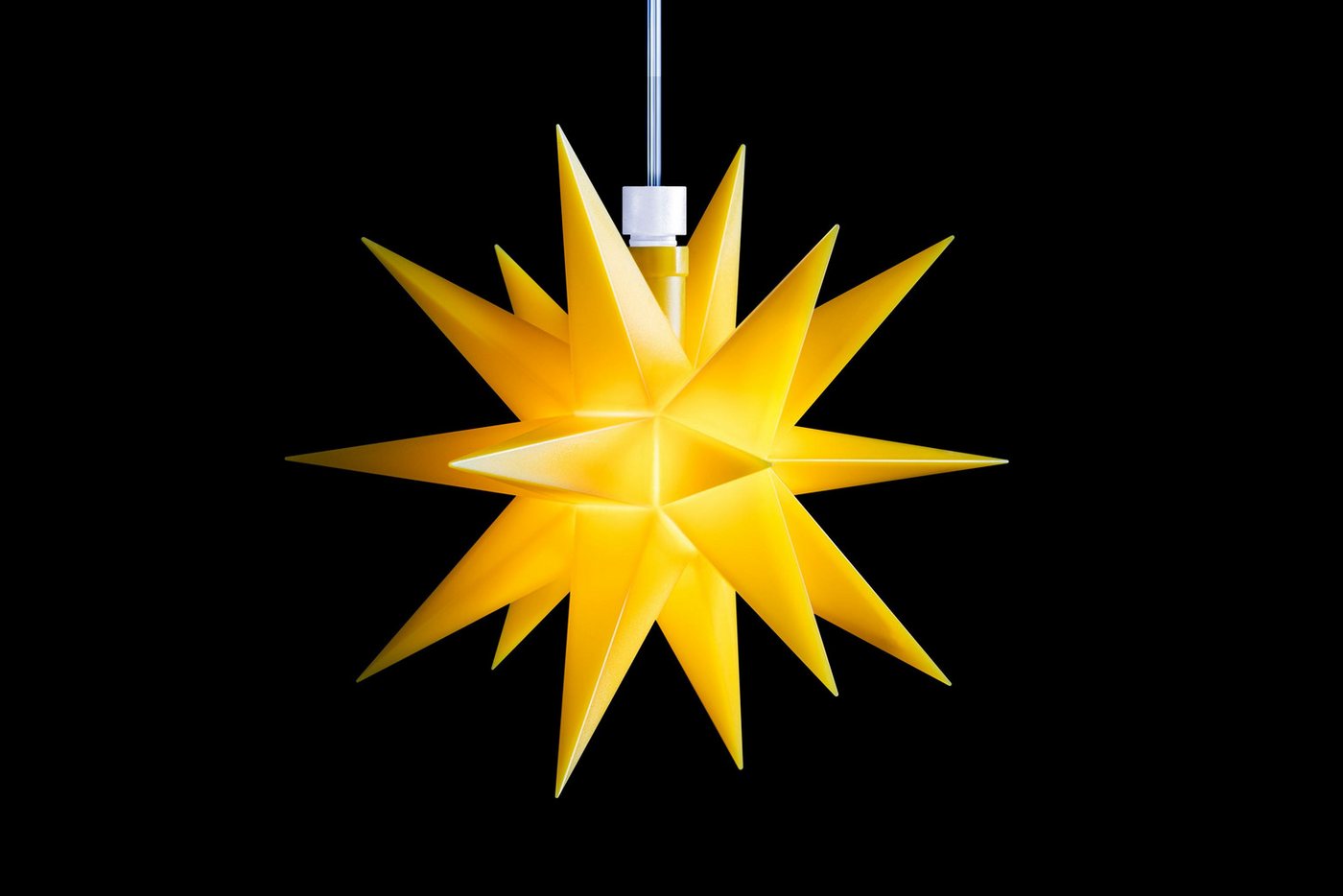 STERNTALER Dekostern DT7750-defekt, Dekostern Weihnachtsstern Mini-Stern Kunststoff 18-Zacker Gelb von STERNTALER