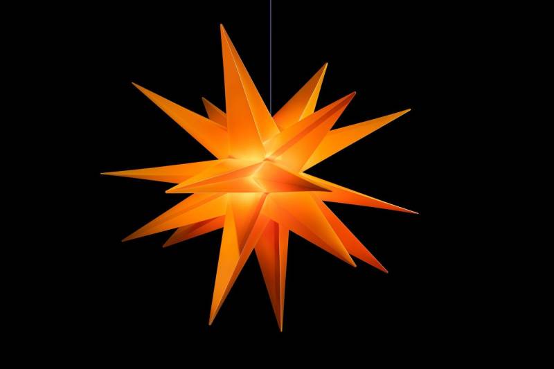 STERNTALER Dekostern DT7970, Dekostern Weihnachtsstern 18-Zacker Faltstern Kunststoff Gel von STERNTALER