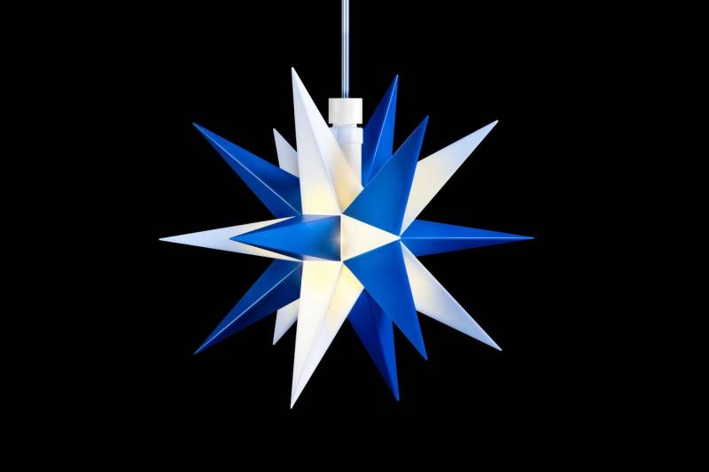 STERNTALER Dekostern Ministern zweifarbig FB, Dekostern Weihnachtsstern Mini-Stern Kunststoff 18-Zacker Weiß von STERNTALER
